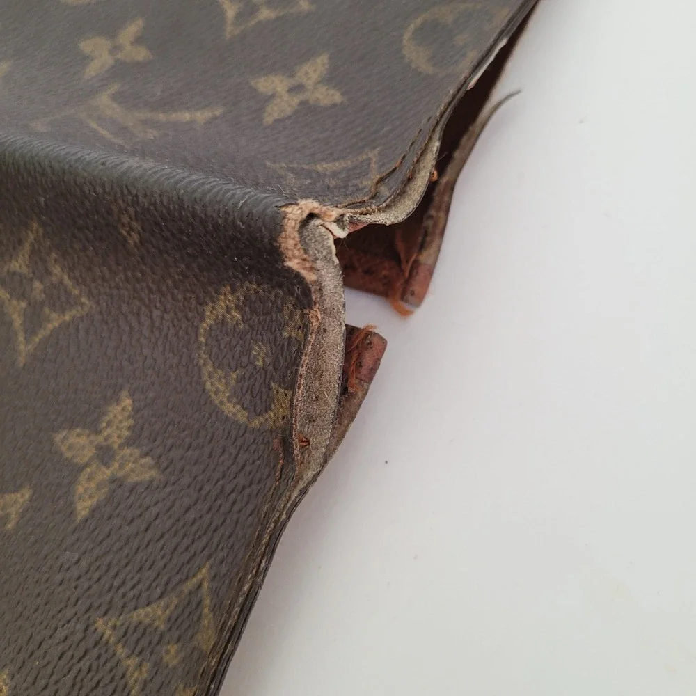 Louis Vuitton Monogram Long Wallet Vintage Brown Malletier 823 ET
